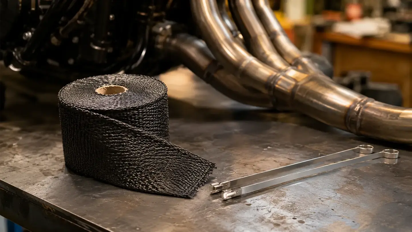 SunplusTrade Exhaust Wrap: The Honest Take on Fiberglass Dust and Fray